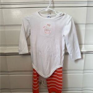 Janie and Jack Fall embriodered Bodysuit Set